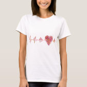 Elektrocardiogram. Gordon Johnson ontwerper! T-shirt (Voorkant)
