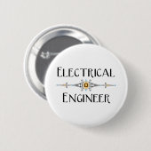 Elektroingenieur decoratieve lijn ronde button 5,7 cm (Voorkant /achterkant)