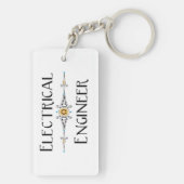 Elektroingenieur decoratieve lijn sleutelhanger (achterkant)