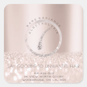 Elektrolyse Haarverwijdering Adressen Roos grijs Vierkante Sticker