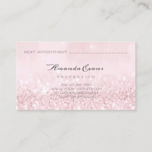 Elektrolyse Haarverwijdering Afspraak Roze Wow Afsprakenkaartje (Achterkant)