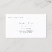 Elektrolyse Haarverwijdering Afspraak Wit Roze Afsprakenkaartje (Achterkant)