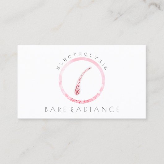 Elektrolyse Haarverwijdering Afspraak Wit Roze Afsprakenkaartje (Voorkant)