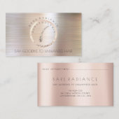 Elektrolyse haarverwijderingsfunctie Roos ivoor1 Afsprakenkaartje (Voorkant / Achterkant)