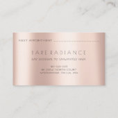 Elektrolyse haarverwijderingsfunctie Roos ivoor1 Afsprakenkaartje (Achterkant)