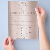 Elektrolysis Depilisatie Liability Waiver Release Flyer (Hand)