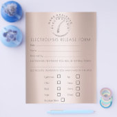 Elektrolysis Depilisatie Liability Waiver Release Flyer (Enkel)