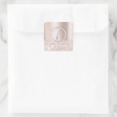 Elektrolysis haarverwijderend Roos grijs2 Vierkante Sticker (Tas)