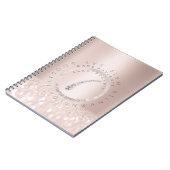 Elektrolysis haarverwijderend Roos Logo Glitter Sp Notitieboek (Linkerzijde)