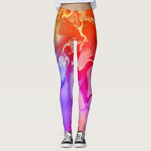 Elektromagnetisch Spectrum in Beweging Leggings (Voorkant)