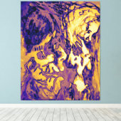 elektromagnetische straling canvas afdruk (Insitu (Houten vloer))