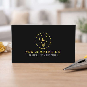 Elektromonteur voor Woningen Minimalistisch Zwart  Visitekaartje