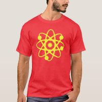 Elektronen en neuronen rode geek shirt