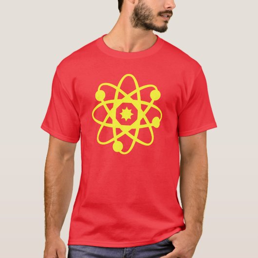 Elektronen en neuronen rode geek shirt (Voorkant)