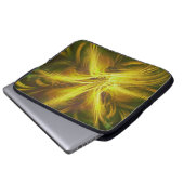 Elektronica Bag Fractal Flower Yellow Palette Laptop Sleeve (Voorkant onderkant)