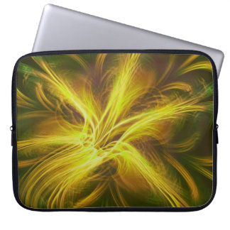 Elektronica Bag Fractal Flower Yellow Palette Laptop Sleeve