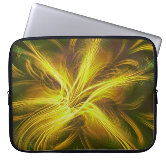 Elektronica Bag Fractal Flower Yellow Palette Laptop Sleeve (Voorkant)