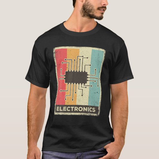  elektronica-circuit-retro t-shirt (Voorkant)
