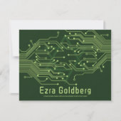 Elektronica Computer Circuit Board Bar Mitzvah Bedankkaart (Voorkant)