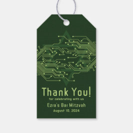 Elektronica Computer Circuit Board Bar Mitzvah Cadeaulabel