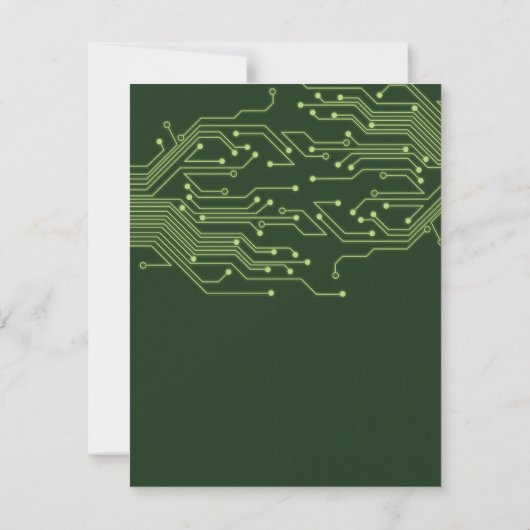 Elektronica Computer Circuit Board Bar Mitzvah Save The Date (Achterkant)