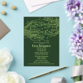 Elektronica Computer Printplaat Bar Mitzvah Acryl Uitnodigingen (Insitu (Huwelijk))