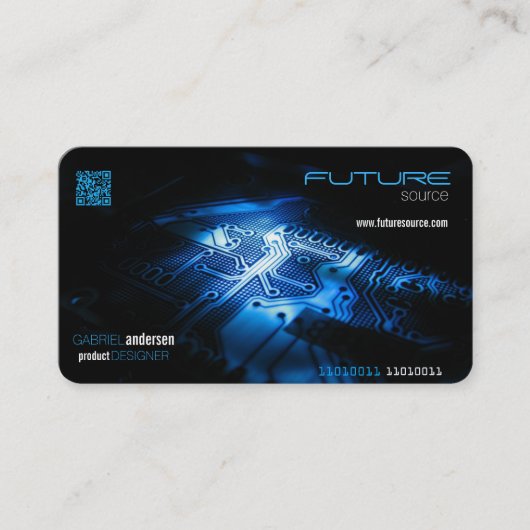 elektronica qr code visitekaartje (Voorkant)