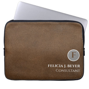 Elektronica Reisorganizer Zak met Eigen Monogram Laptop Sleeve
