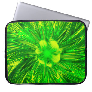 Elektronica Tas Abstracte Lijnen Groene Bloem