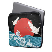 Elektronica Tas japanse koi golven in witte vogels (Voorkant Links)