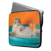 Elektronica Tas lichte tas met een kat liggend (Voorkant Links)