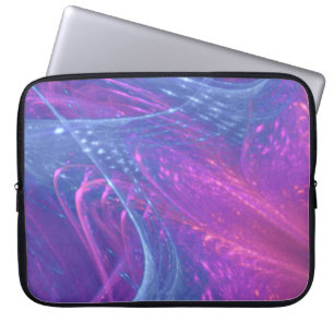 Elektronicatas Blue Magenta Asymmetric Fractal Laptop Sleeve