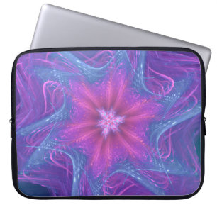 Elektronicatas Fractal Delicate Cyaan Palet Laptop Sleeve