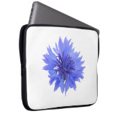 Elektronicatas met blauw korenbloemontwerp laptop sleeve (Voorkant Rechts)