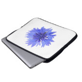 Elektronicatas met blauw korenbloemontwerp laptop sleeve (Voorkant onderkant)