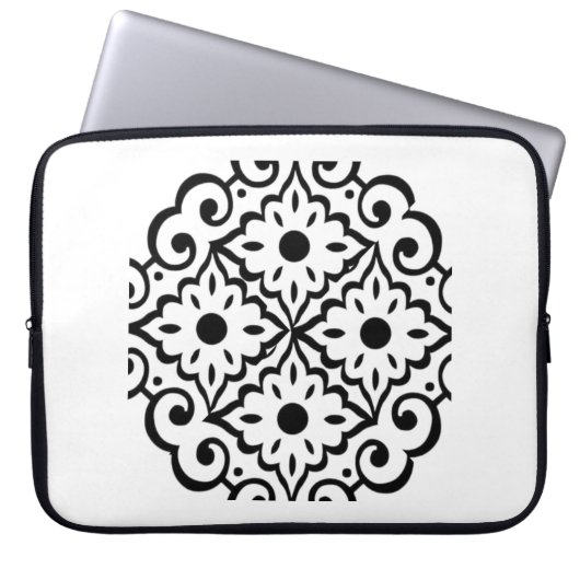 Elektronicatas Minimalistisch Marokkaans Geometris Laptop Sleeve (Voorkant)
