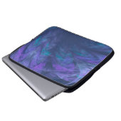 Elektronicatas Transparante Blauwe Petals Fractal Laptop Sleeve (Voorkant onderkant)