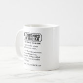 Elektronicus Grappige Definitie Koffiemok (Voorkant links)