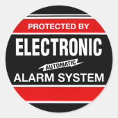 Elektronisch alarmsysteem ronde sticker (Voorkant)