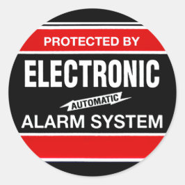 Elektronisch alarmsysteem ronde sticker
