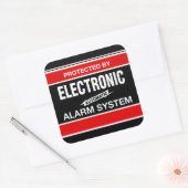 Elektronisch alarmsysteem vierkante sticker (Envelop)
