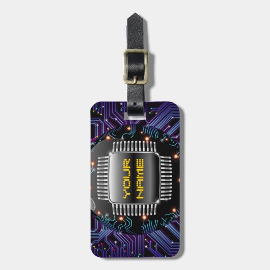 Elektronisch Bagagelabel voor een motorcircuit (Voorkant verticaal)