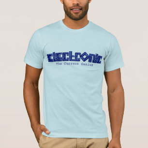 Elektronisch blauw PCB-achtig geniaal t-shirt