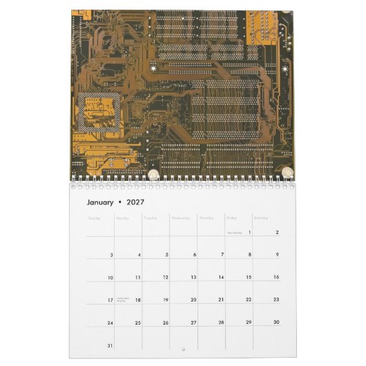 elektronisch circuit , 2012 kalender (Jan 2027)