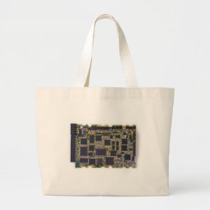 elektronisch circuit grote tote bag