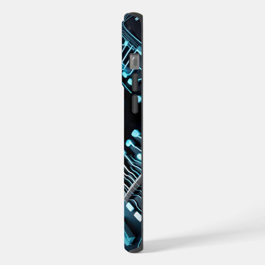 elektronisch circuit iPhone hoesje (Linkerkant)