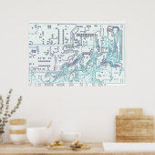 elektronisch circuit poster (Keuken)