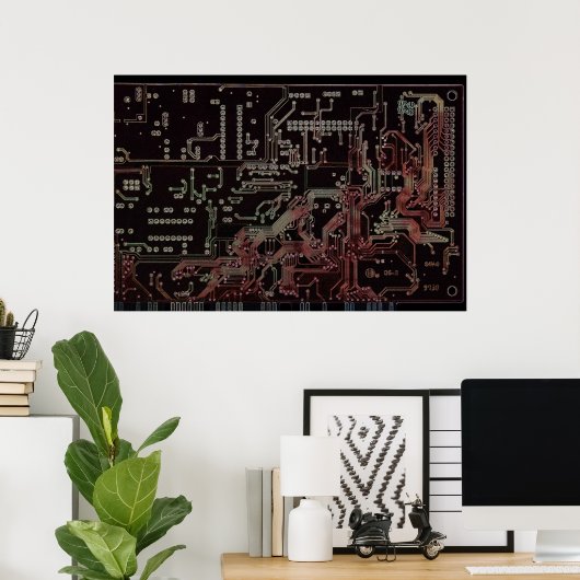 elektronisch circuit poster (Thuiskantoor)