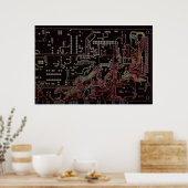 elektronisch circuit poster (Keuken)