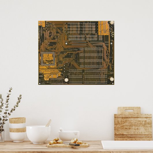elektronisch circuit poster (Keuken)